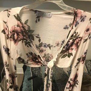 Cute floral crop top